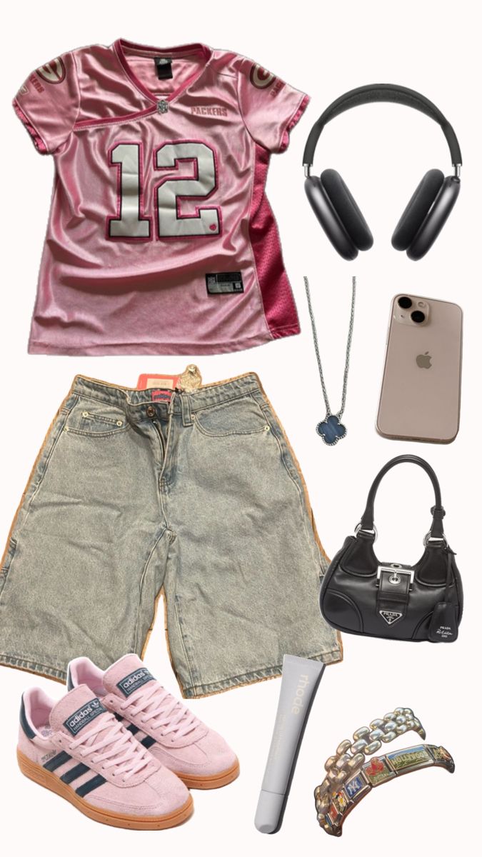 outfit inspo💗 #sambas #jorts #ootd #fashion #y2k #baggy #ahs Baggy Outfit Ideas, Street Style Outfits Casual, Pink Streetwear, Streetwear Outfit Ideas, Pink Jersey, Streetwear Fits, Shoes Outfit Fashion, Fashion Y2k, Street Fashion Men Streetwear