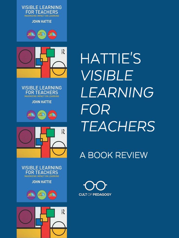 the book cover for hattie's visible learning for teachers, which includes four different books