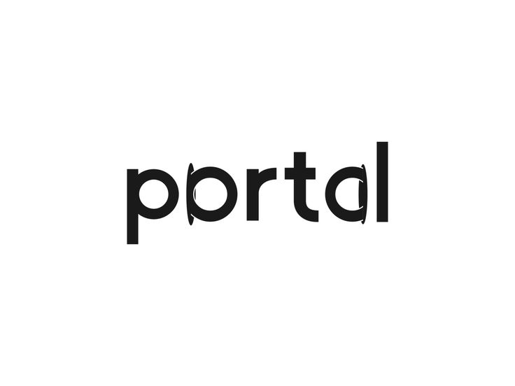 the word portal is written in black on a white background, and it appears to be made up of letters