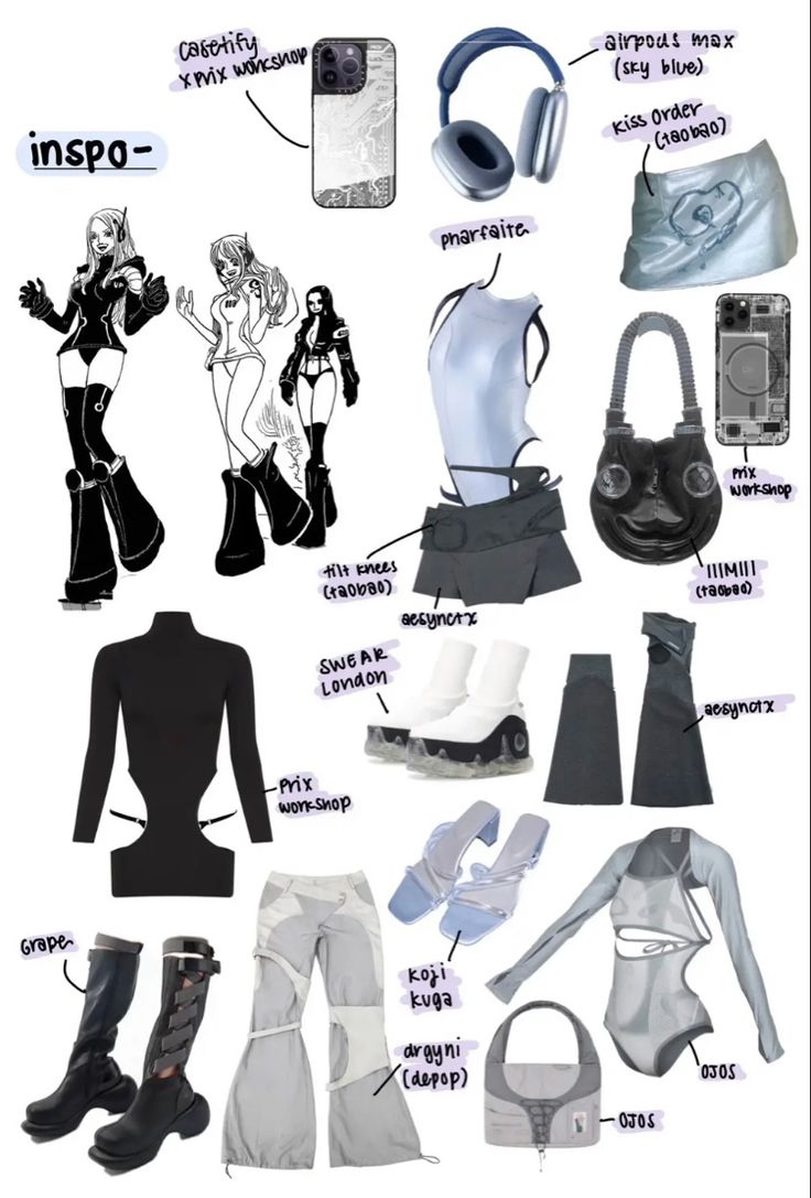 Future Punk Aesthetic, Cypher Y2k Outfits, Futuristic Clothes Aesthetic, Y2k Sci Fi Fashion, Euro Rave Fashion, Si Fi Outfits, Technocore Outfits, Retro Sci Fi Fashion, Cyberpunk Clothing Aesthetic