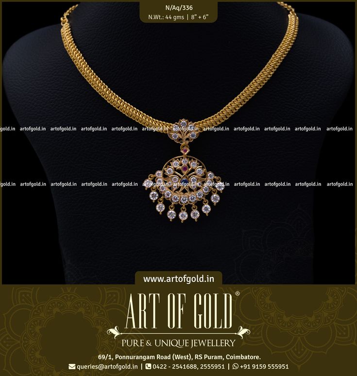 Gold Attigai & White Stone Pendant | Art of Gold Jewellery, Coimbatore Necklace With Saree, Simple Jewellery Designs, Silver Ear Cuff Earrings, Necklace With Stone, Neck Pieces Jewelry, Diamond Pendants Designs, Gold Jewelry Simple Necklace, Pearl Necklace Designs, Gold Necklace Indian Bridal Jewelry