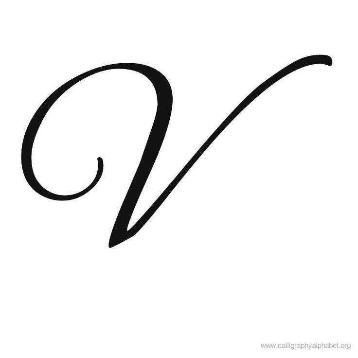 the letter v in cursive handwriting