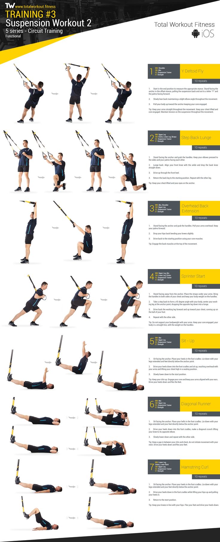 an info sheet showing how to do the warrior pose with different poses and body shapes