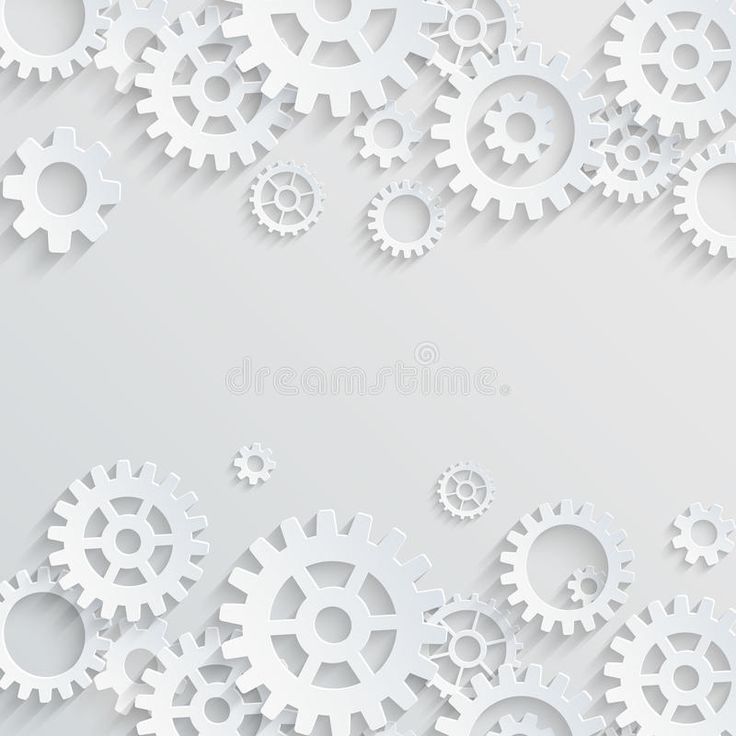 white gears on grey background royalty illustration