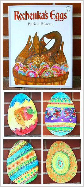 several pictures of colorful paper plates and an advertisement for rechenka's eggs