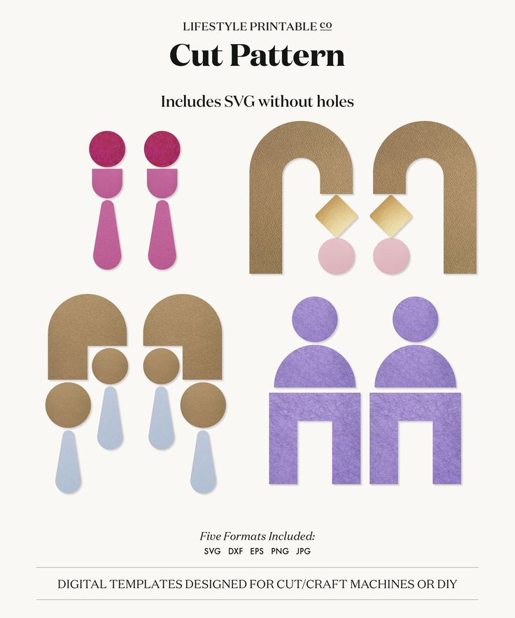 paper cut patterns for people with different shapes and sizes, including the letters'm '