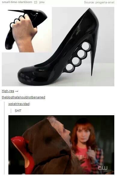 a woman's shoe with holes on the heel and an image of her foot