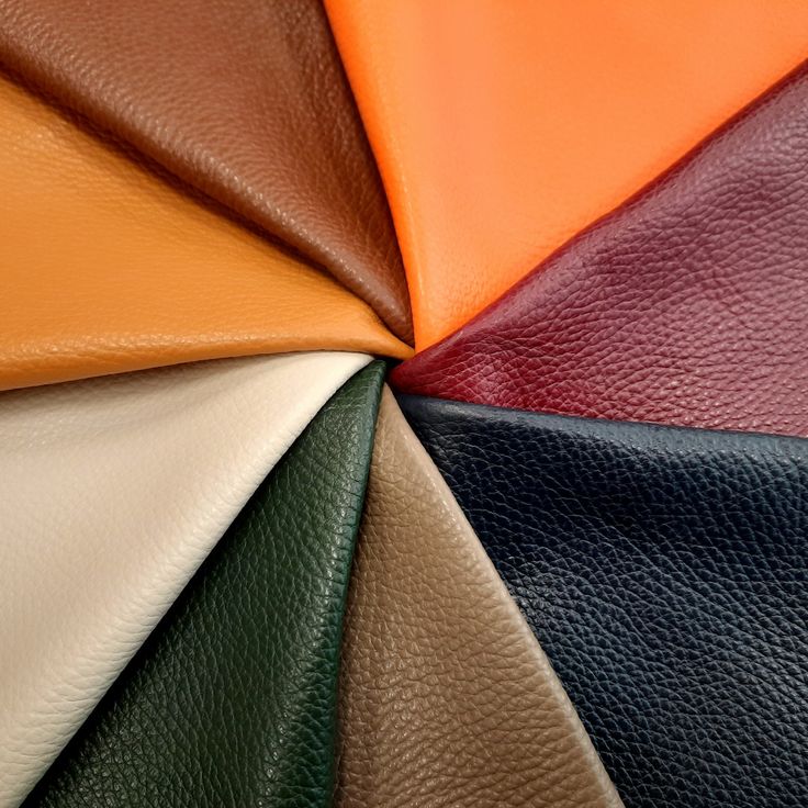 an assortment of different colors of leather