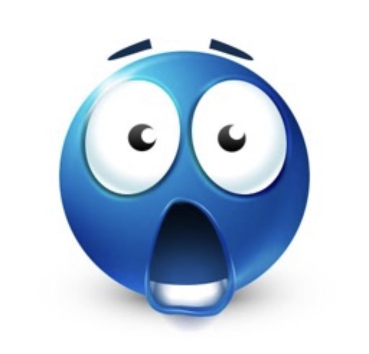 an emoticive blue ball with its mouth wide open