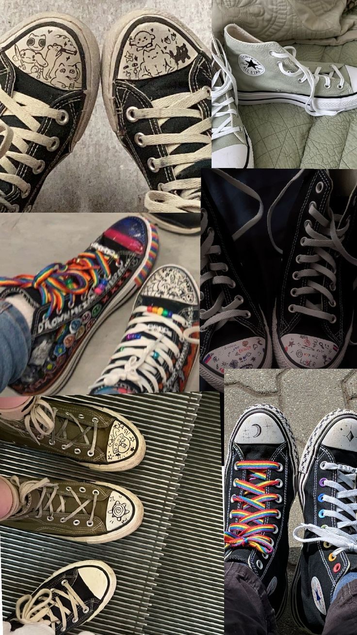 Things To Do With Converse, Written On Converse, Stuff To Write On Converse, Sneaker Decoration Ideas, Converse Designs Diy Paint, Decorated Converse Ideas, Converse With Drawings On Them, Converse Crafts, Converse Doodle Ideas