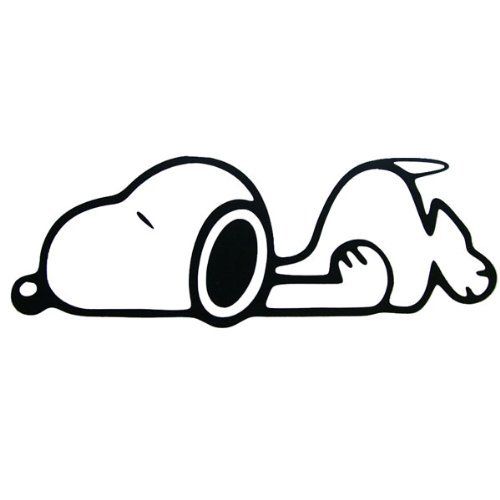 a black and white drawing of a dog laying on it's back with its head down