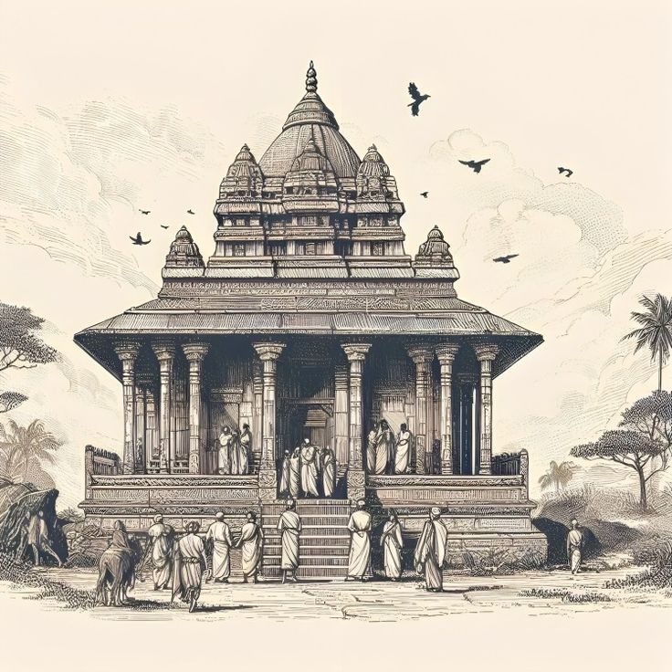 Ancient | Indian | Temple | Art | Drawing | Architecture Somnath Temple Sketch, Indian Temple Drawing, Temple Architecture Drawing, Temple Drawing Indian, Temple Sketches Indian, Temple Art Indian, Temple Art Drawing, Temple Drawing Indian Simple, Colour Knowledge