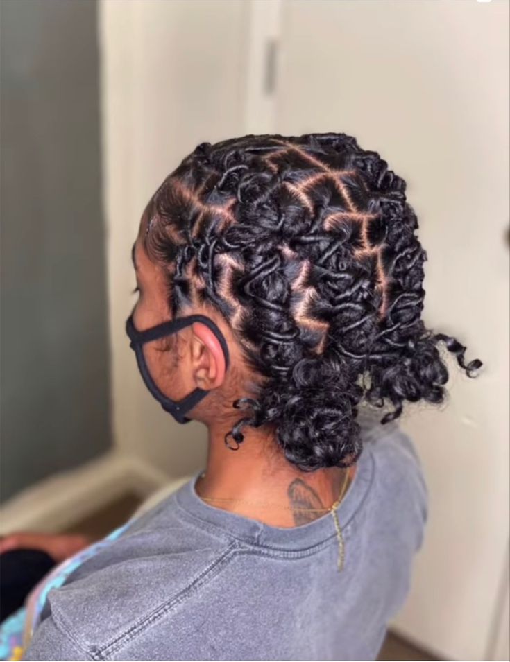 Short Locs Hairstyles After Retwist, Loc Styles After Retwist, Twisted Back Loc Styles, Locs Hairstyles Real Hair, Short Locs Retwist Hairstyles, Simple Retwist Styles, Formal Locs Hairstyles Black Women, Criss Cross Barrel Twist Locs, Cornrow Loc Styles For Women