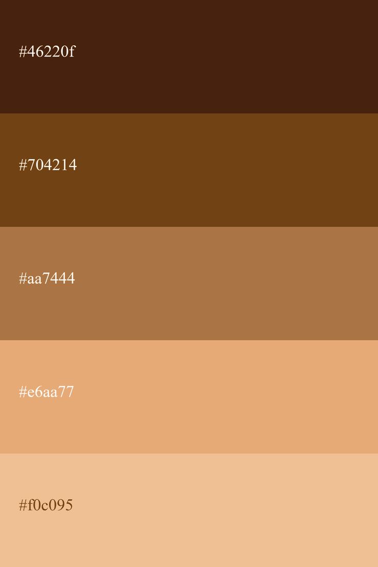 different shades of brown and tan are shown in the same color scheme for each one