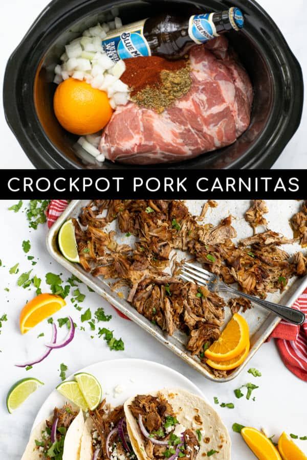 the crockpot pork carnitas is ready to be cooked