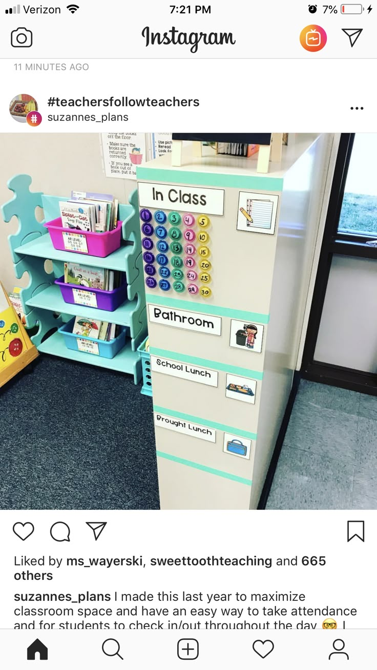 the instagram page on instagram shows an image of a shelf with books and other items