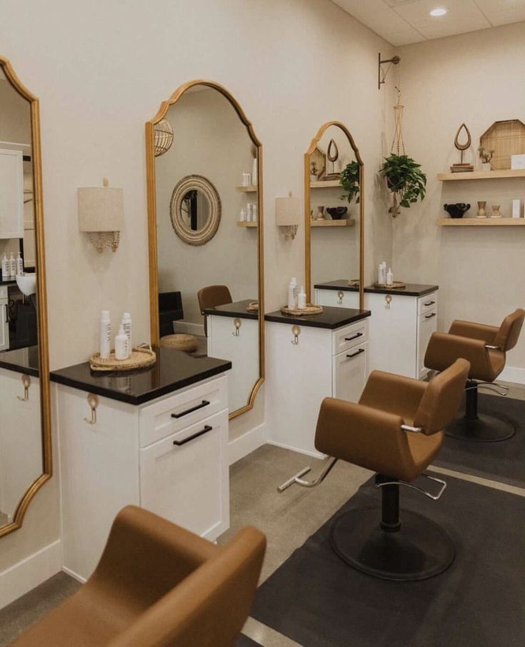 the salon is clean and ready for customers to use