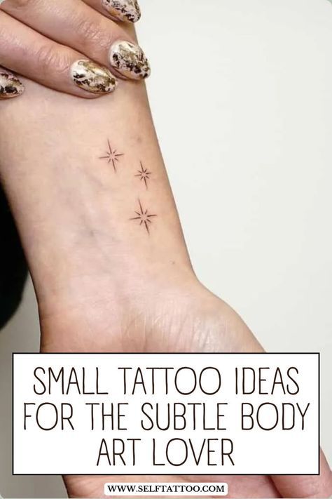 small tattoo ideas for the subtle body art lover on someone's wrist or hand