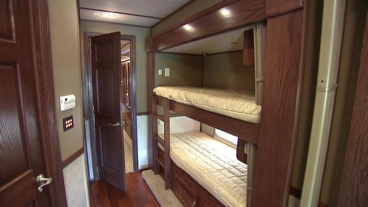 the bunk beds in this rv are made from wood