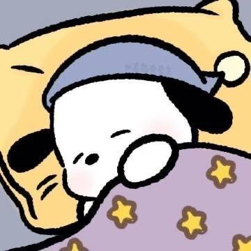 a cartoon character sleeping in bed with his head on the pillow while wearing a hat