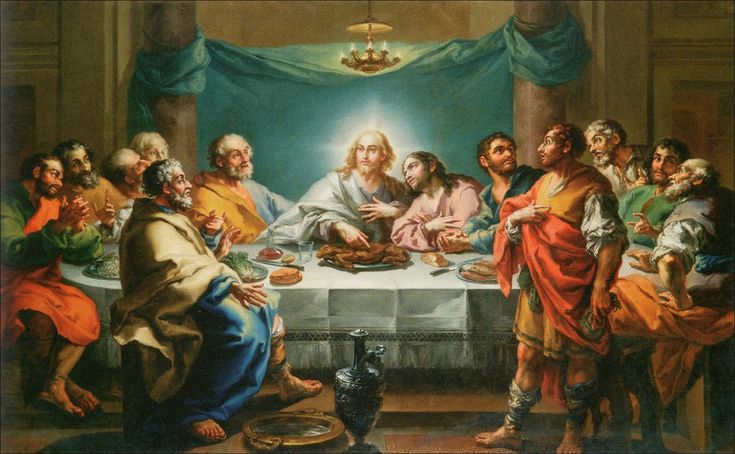 a painting of the last supper of jesus