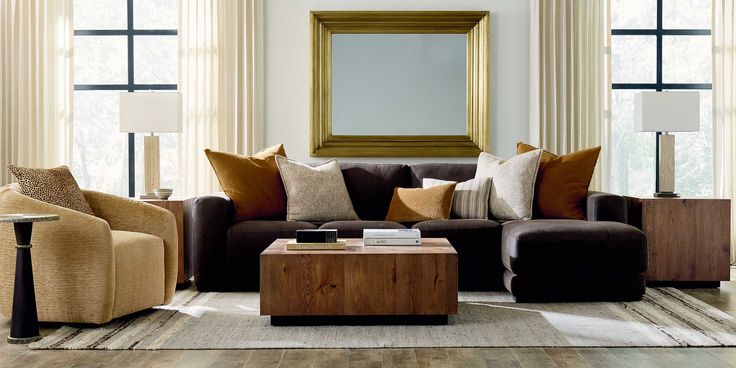 a living room with two couches and a coffee table