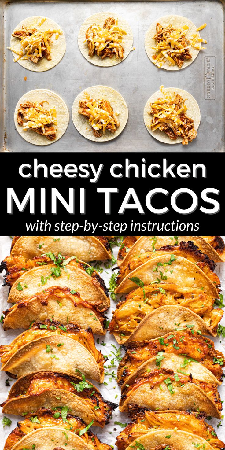 chicken mini tacos with step by step instructions