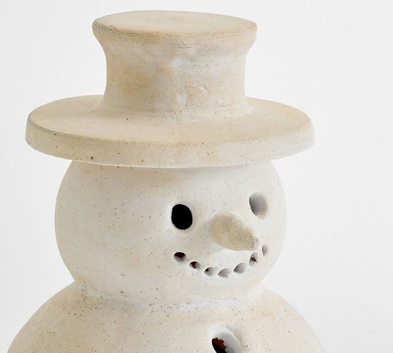 snowman | Pottery Barn Snowman Pottery, Pottery Snowman, Clay Snowman, Ceramic Snowman, Slab Pottery, Mark And Graham, Red Clay, Pottery Barn Teen, Pottery Barn Kids