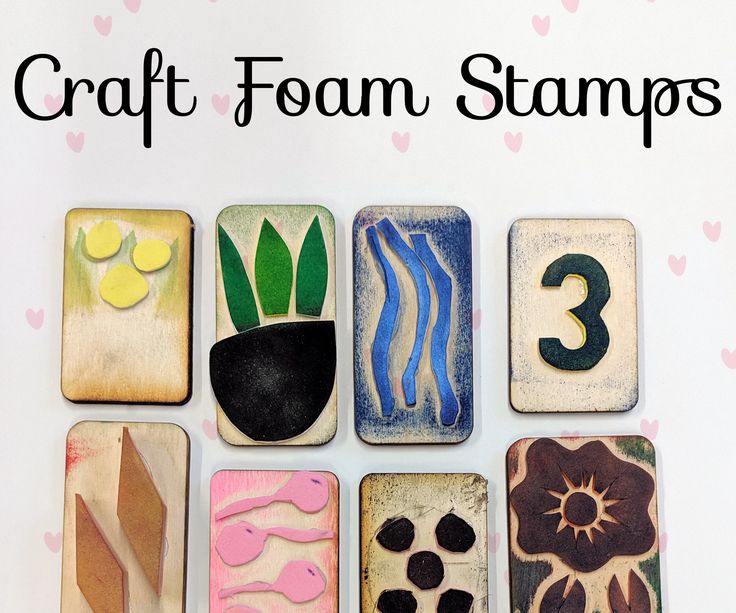 the craft foam stamps are designed to look like flowers