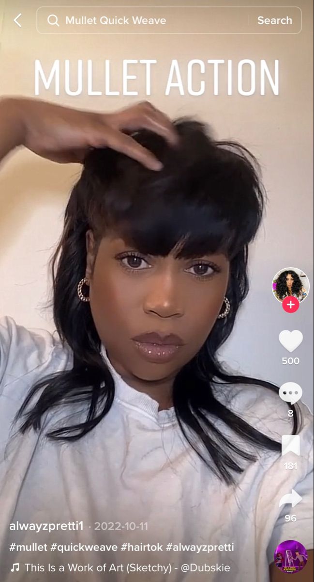 Mullet Black Women, Mullet Pixie, Mullet Wig, Girl Mullet, Beautiful Black Hair, Quick Weave, Business Hairstyles, Short Cut, Women Outfit