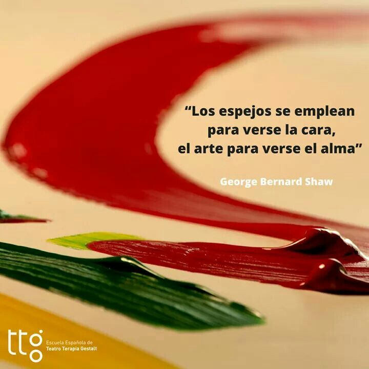 the words george bernard shaw are written in spanish and have red, green, and yellow paint on them