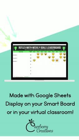 a computer screen with the text made with google sheets display on your smart board or in your virtual classroom