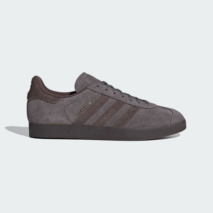 adidas Shop the Gazelle Shoes - Brown at adidas.com/us! See all the styles and colors of Gazelle Shoes - Brown at the official adidas online shop. Grey Adidas Shoes, Adidas Gazelle Shoes, Brown Adidas, Gazelle Shoes, Adidas Shop, Mens Lifestyle, Grey Adidas, Adidas Gazelle, Athletic Sneakers