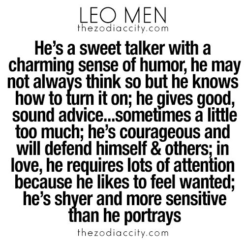 leo men quote with the words leo men