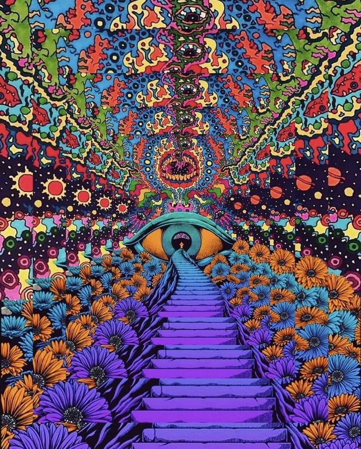 Psychedelic Collage - psychedlic art post - Imgur Mundo Hippie, Trippy Pictures, Trippy Aesthetic, Trippy Visuals, Psychadelic Art, Trippy Painting, Psy Art, Trippy Wallpaper, Image 3d