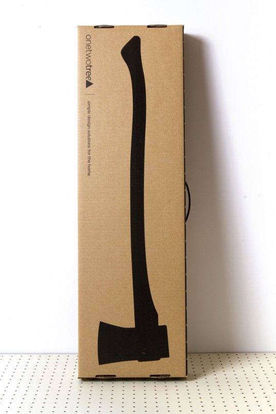 a cardboard box with an image of a leg on it