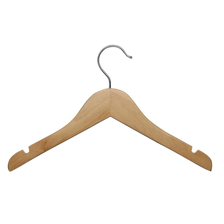 a wooden coat hanger on a white background