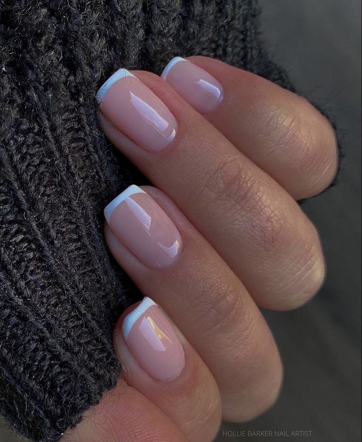 Short Sqovalnails French, Shellac Nail Designs Short, Clear French Manicure, Basic French Nails, Gel Nails French, Opi Gel Nails, French Manicure Nails, Simple Gel Nails, Her Nails