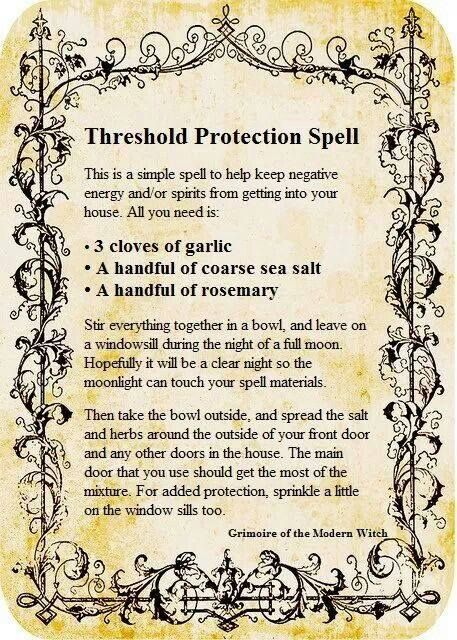 Threshold Protection Spell Spells For Beginners, Magia Das Ervas, Protection Spell, Wiccan Magic, Magic Spell Book, Magick Spells, Wiccan Spell Book, Witchcraft Spell Books, Book Of Shadow