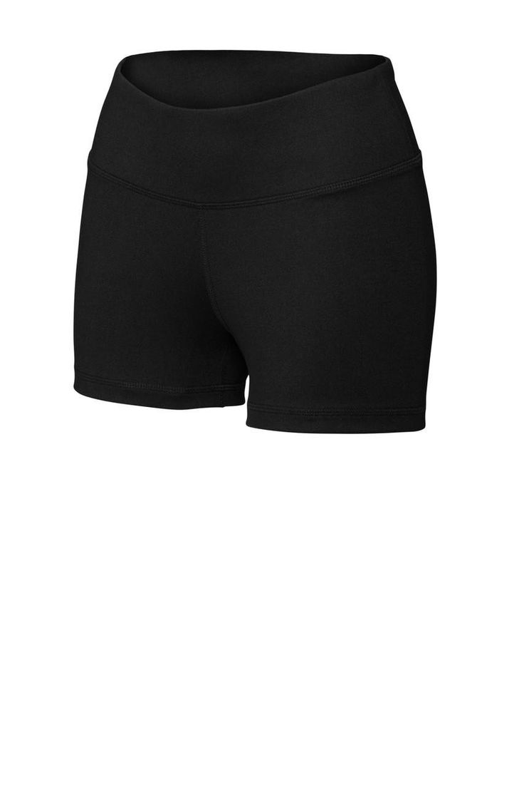 Ideal for training, track, volleyball or the gym, this moisture-wicking short has PosiCharge technology to lock in colors and logos. 8.3-ounce, 86/14 poly/spandex with PosiCharge technology;  Removable tag for comfort and relabeling;  Knit waistband;  3-inch inseam; Womens Athletic Outfits, White Toner, Blank Apparel, Training Shorts, Active Wear Shorts, Embroidered Clothes, Athletic Outfits, Knit Shorts, The Gym