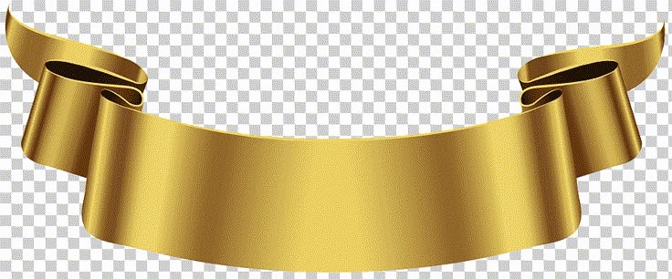 a gold ribbon with an empty space for the text on it png clipart