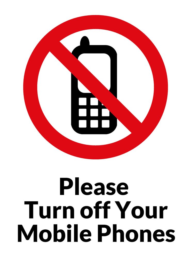 there is a sign that says turn off mobile phones and no cell phone use allowed