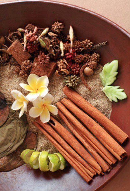 an assortment of spices and herbs on a plate