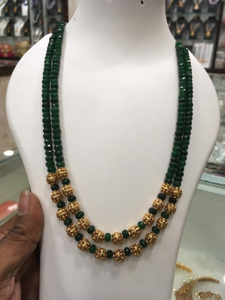 2 Layer Chain Gold, Gold Beads Chain Designs, Bead Mala Designs, Pearl Beads Designs, Old Design Gold Jewellery, Beads Collection Gold, Beaded Gold Jewelry, Beads Mala Jewelry Indian, Beads Jewellery Designs Indian