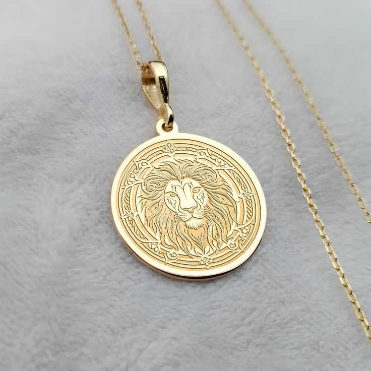 Embrace the fierce spirit of the Leo zodiac with this 14K Gold Lion Charm Necklace, a perfect blend of astrology and elegance. This dainty and minimalist necklace features a finely detailed lion charm, symbolizing strength and leadership. Crafted from premium 14K gold, it adds a touch of sophistication while its lightweight design makes it ideal for everyday wear. ⚜️ Package included: One Handmade Necklace - Made to order ⚜️ Colors: Silver / Gold / Rose Gold ⚜️ Materials: 925 Sterling Silver / 1 Geometric Lion, Lion Charm, Spiritual Necklace, Leo Zodiac Sign, Lion Necklace, Zodiac Sign Necklace, Leo Sign, Gold Lion, Animal Necklace