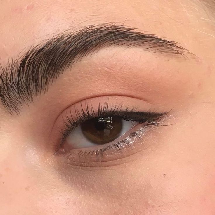 Natural Asian Eye Makeup, Subtle Eyeliner Natural Looks, Arched Eyebrows Natural, Eyeliner Ideas Simple, Eye Makeup Simple Natural, Short Eyeliner, Minimalist Eye Makeup, Cute Everyday Makeup, Brown Eye Makeup Natural