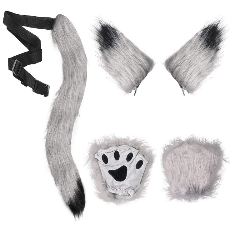 PRICES MAY VARY. 【Wolf and Fox Cosplay Set】Comes with 1 piece of furry wolf ear hairclip, paw mittens and 1 piece of tail with solid buckle, The nice combination can meet your Halloween dressing up needs, you will shine at the party and look great on Instagram and tiktok! 【Premium Material】The wolf ears and tail set is mainly made of high- quality artificial fur and fabric, safe and friendly to skin, similar to animal fur, soft and comfortable, lightweight and easy to wear, Can be used for a lon Werewolf Ears, Party Animal Costume, Wolf Ears And Tail, Ears And Tail Set, Fox Cosplay, Cosplay For Women, Animal Dress Up, Wolf Costume, Wolf Ears