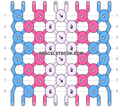 the diagram shows how to draw an interlaced circle with circles and arrows on each side