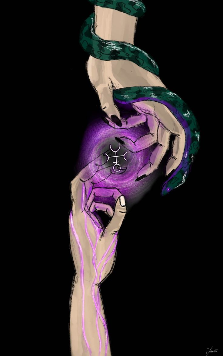 a digital painting of a woman's torso with her hands on her hip and the body in purple