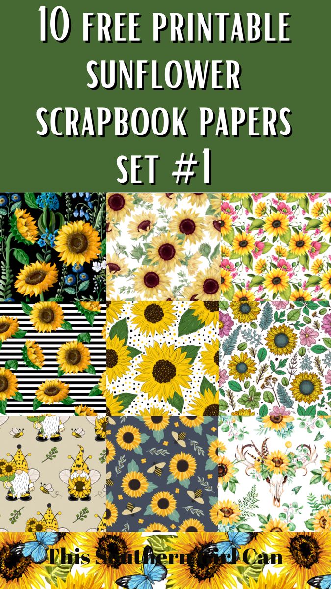 Free printable sunflower scrapbook paper Paper Sunflower Template Free Printable, Printable Sunflower Prints, Scrapbook Papers Free Printable, Free Printable Pattern Paper, Free Digital Paper Printable, Sunflower Free Printable, Scrapbooking Paper Free Printable, Sunflower Scrapbook Layouts, Printed Paper Pattern Free Printable